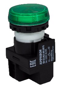 SB-22.HLF.00.G07G Лампа светосигнальная, плоская, 220 V AC/DC, зеленая Кипприбор