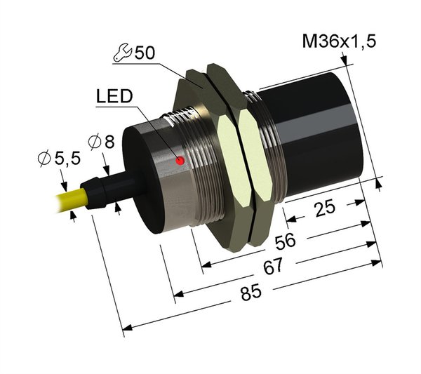 PS2-36M85-20N74-Z Индуктивный датчик Мега-К