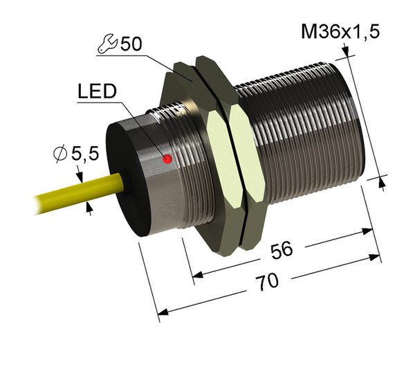 PS2-36M70-12B31-K Индуктивный датчик Мега-К