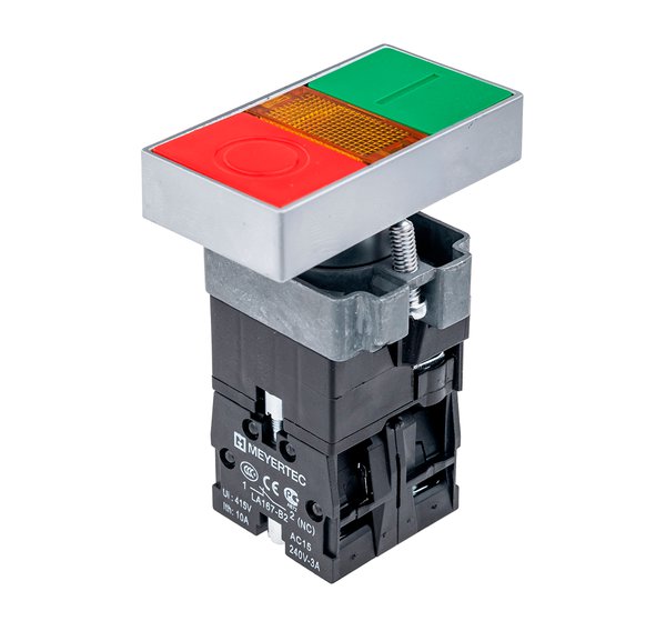 Кнопка двойная с подсветкой 220V