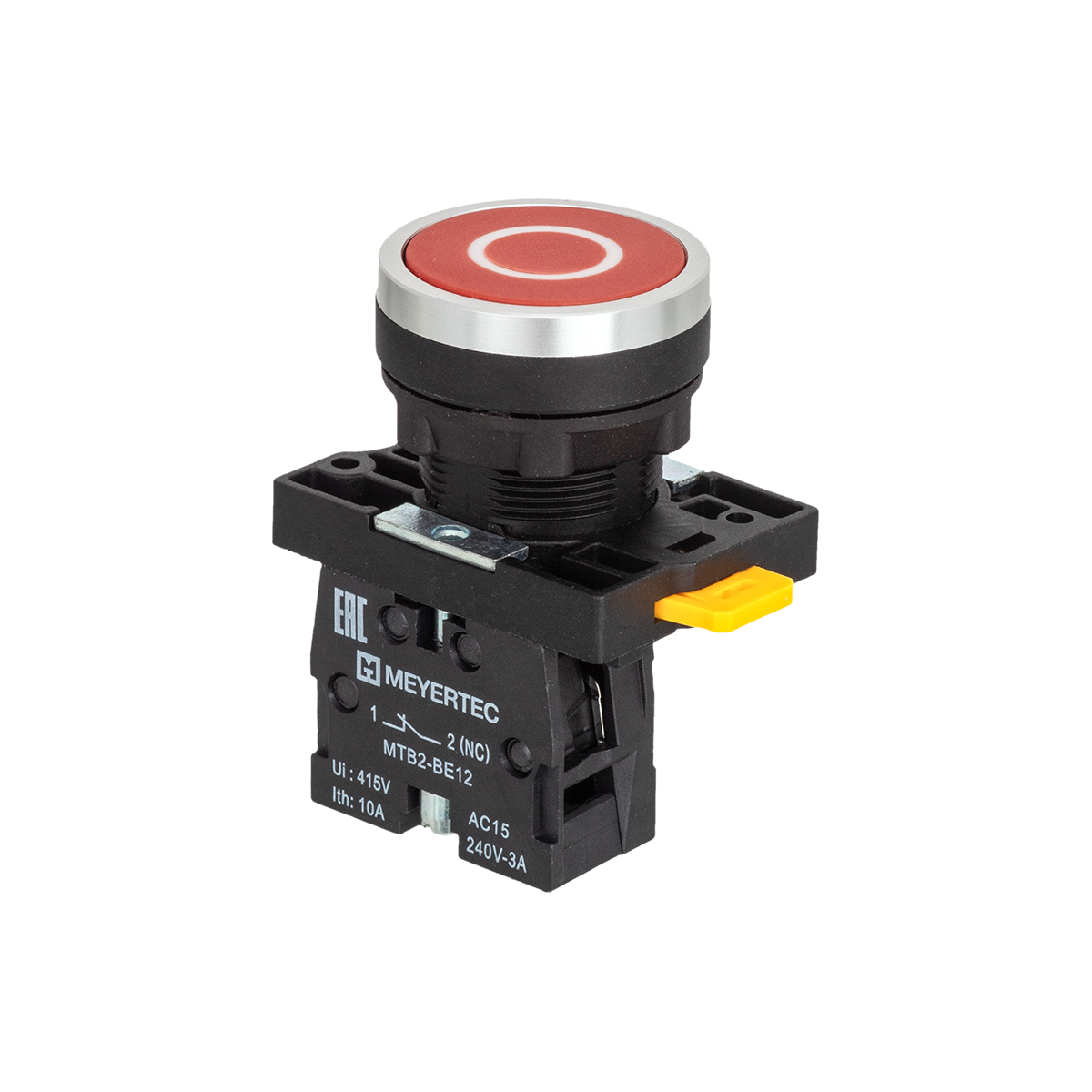 MTB2-EA41582 Кнопка плоская красная, маркировка "O", 1NC, IP54, пластик Meyertec