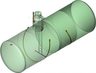 Стеклопластиковая емкость HELYX ЕГЦ 6-1600