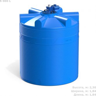 Полиэтиленовая емкость Polimer Group V 5000 с лопастной мешалкой