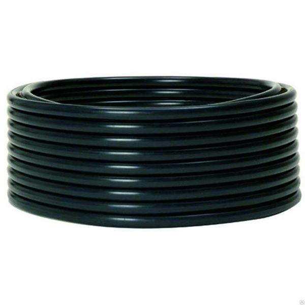 Труба гладкая ПНД жесткая d40 мм (100 м) черная EKF-Plast