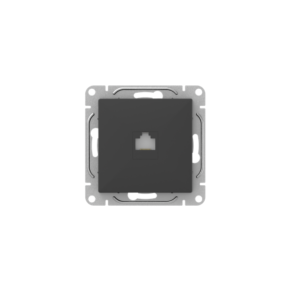Механизм розетки RJ45 (cat5), чёрный Эпика EKF