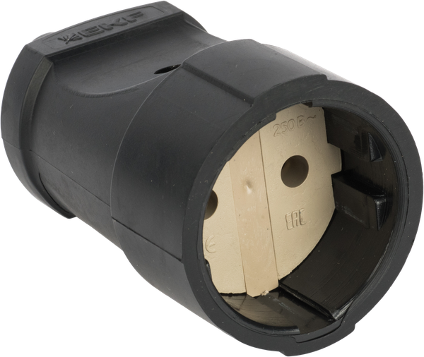 Гнездо штепсельное б-з черн. ПВХ 10A 250B EKF PROxima (5шт)