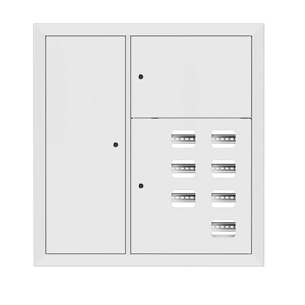 Щит этажный 7 кв. RAL9003 со слаботочным отсеком слева (1000х950х150) EKF PROxima