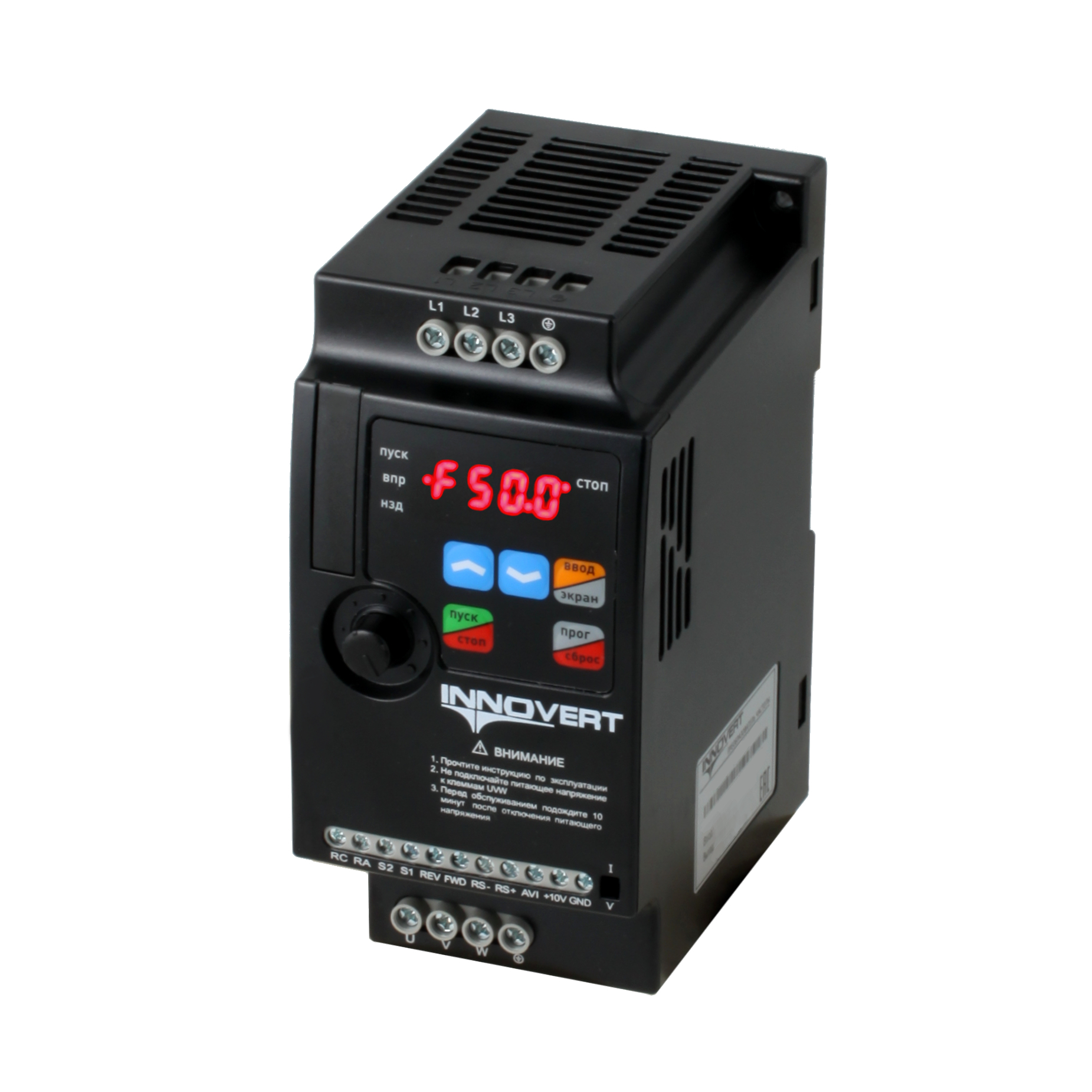 Преобразователь частоты INNOVERT ISD mini plus ISD251M43E, (0,25 кВтx380 В) выходной ток 1.2 А