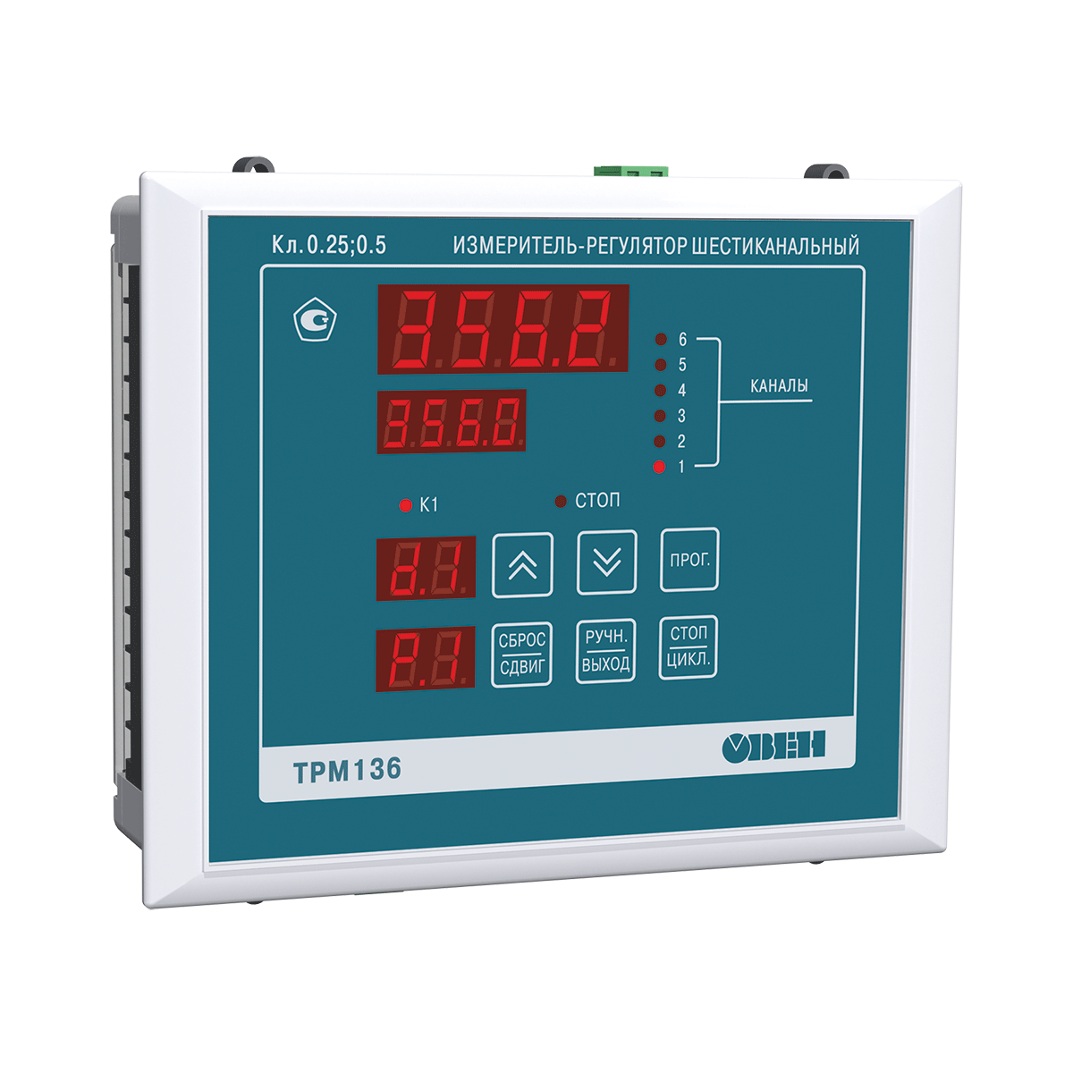 ТРМ136-ИИТТРР.Щ7 цифровой терморегулятор шестиканальный с двухпозиционным управлением и RS-485
